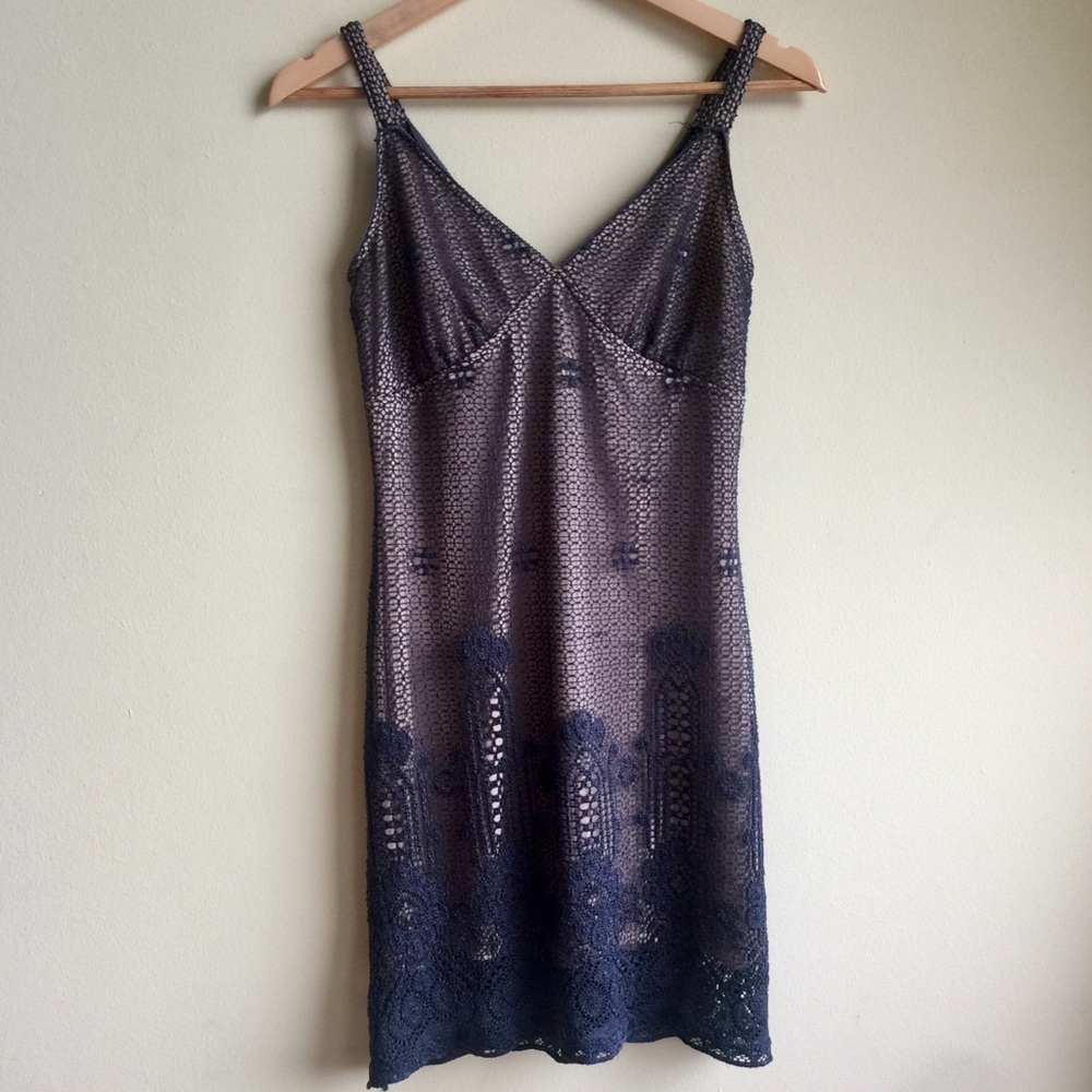 Blue lace Bodycon party dress